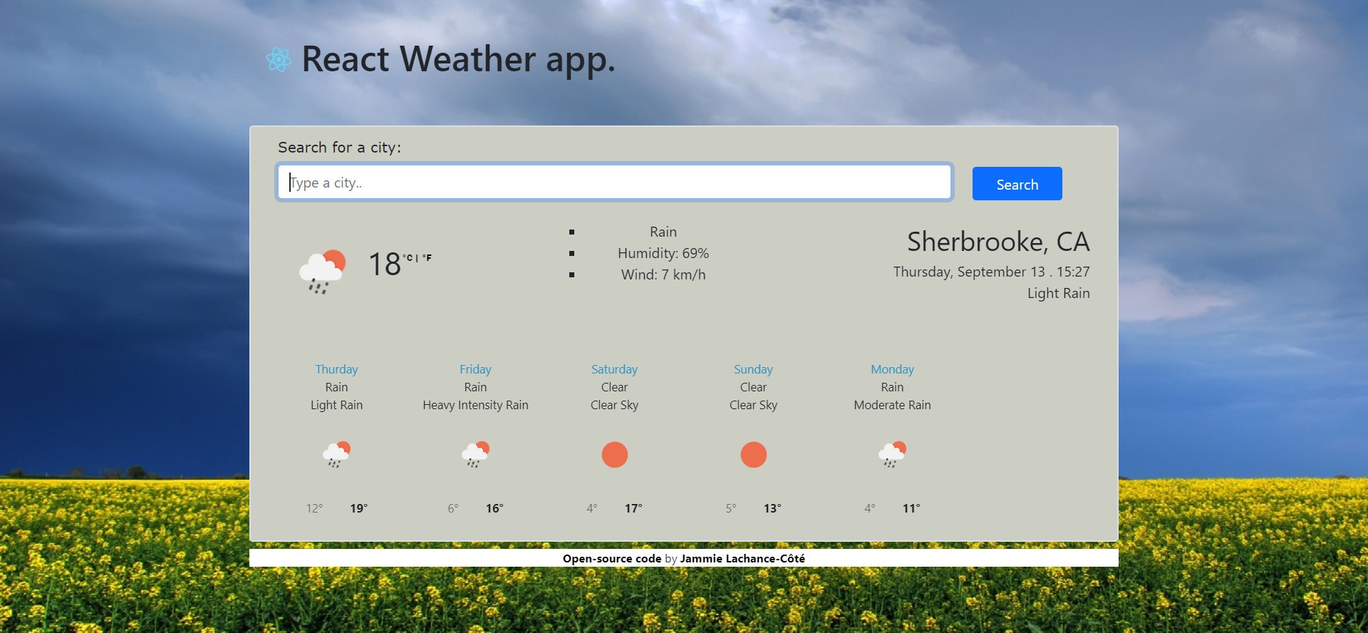 React Weather App