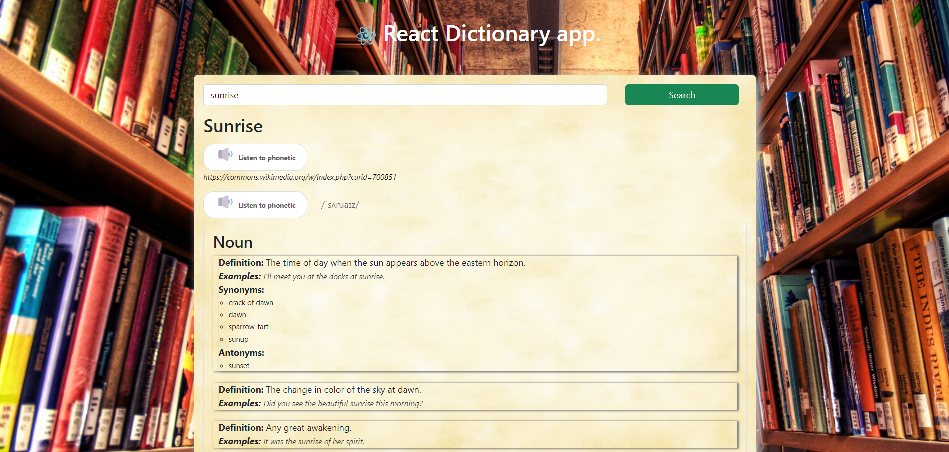 Dictionary App