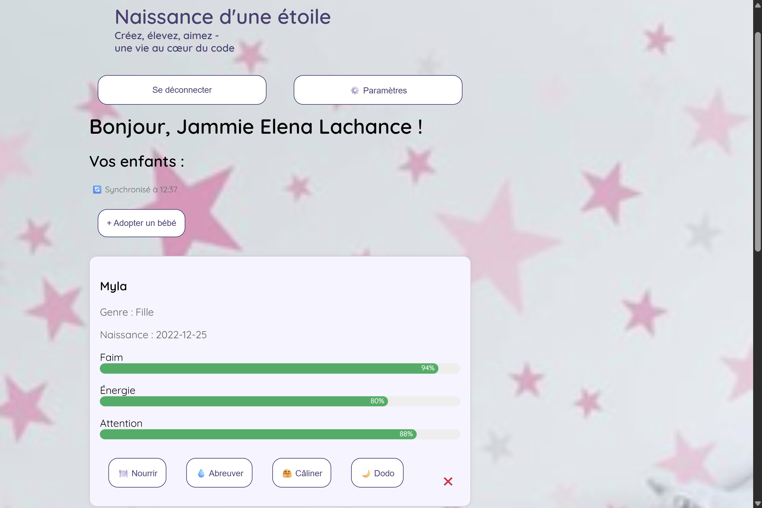 Naissance d'une étoile